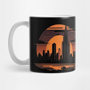 sunset city Mug